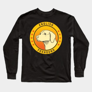 English Foxhound Dog Portrait Long Sleeve T-Shirt